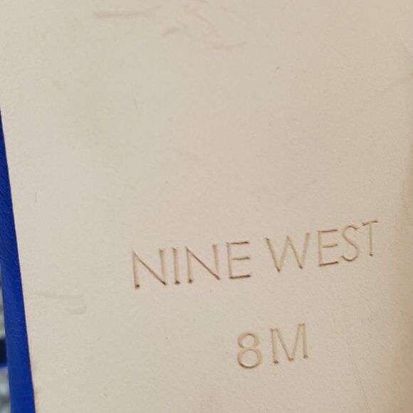 Nine West Royal Blue Suede & Leather Kitten Heels - Picture 5 of 6